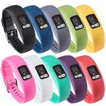 Soft Silicone Replacement Watch Band Strap for Garmin Vivofit 4 Activity Tracker, Small, Large, Ten Colors