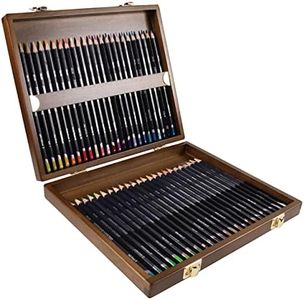 Derwent Studio Colouring Pencils Wooden Gift Box Set, Drawing & Colouring, Ideal For Illustrating & Detailing, Wax-based, Professional Quality - 700822 (Set of 48)