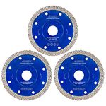 Diamond Saw Blade,3Pcs Super Thin Tile Cutting Disc 115mm / 4.5in Porcelain Cutting Blade for Angle Grinder Tile Saw Cutting Porcelain Tiles Granite Marble Ceramics (4.5")