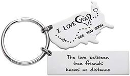 Friends Gifts The love between true friends knows no distance Keychain Long Distace Relationship Keychains