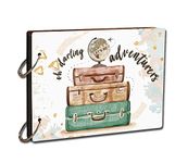 PAPER PLANE DESIGN Wood Paper Photo Album (9 x 6 inch, Multicolour) (Scrapbook_News_trv_01)