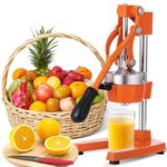 ONAHA Manual Lemon Press, Citrus Press, Fruit Press, Metal Material Suitable For Various Commercial And Family Gatherings, Can Be Used For Dragon Fruit, Pomegranate, Orange, Watermelon (Orange)