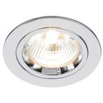 Betta Lighting Recessed Lighting – GU10 LED Spotlights for Ceiling – IP20 Downlights Mains Powered Ceiling Spots for Kitchen Bedroom Lounge - Halogen or LED – Fixed Version, Chrome Finish