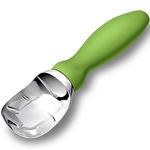 Rainspire Ice Cream Scoop Stainless Steel with Comfortable Handle, Ice Cream Scooper Heavy Duty, Ice Cream Spade Great for Spooning Frozen Hard Gelato and Sorbet, Cookie Dough, Melon, Green