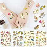 MAYCREATE® 4 Sheets Colorful Unicorn Temporary Tattoos For Kids Girls Necks Fake Face Tattoo Stickers For Children Unicorn Tatoo Cartoon Boys