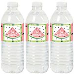 Big Dot of Happiness Sweet Watermelon - Fruit Party Water Bottle Sticker Labels - Set of 20