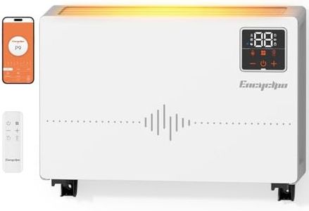 Encyclpo Smart Wall Heater with Wireless and Remote Control, 1500W Space Heaters for Indoor Use, Wall Mounted/Floor Electric Heater with Thermostat, Works with Alexa, 24H Timer,for Bedroom, Garage