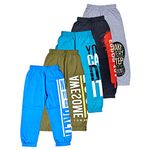 T2F Boy's Regular Fit Cotton Track Pant (BYSTRK15_Multicolor_7-8 years_Multicolor_7 Years-8 Years)