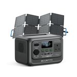 BLUETTI Solar Generator Elite 30 V2 with 60W Solar Panel (Ships Separately), 288Wh LiFePO4 Portable Power Station, 600W AC Outlets (1500W Power Lifting), for Camping, Home Use, Emergency