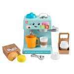 Fisher-Price Toddler Toy Learn & Serve Coffee Café Playset with Smart Stages & 10 Pieces for Ages 18+ Months, Multilanguage Version, HYR98