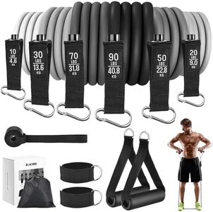 Zacro Resistance Bands for Working Out, 270 LBS Heavy Exercise Bands Resistance Bands with Handles, Workout Bands Exercise Bands for Heavy Resistance Training, Home Gym Workout, for Men/Women