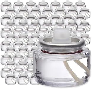 Hollowick Disposable Liquid Candles, 8 Hour, for Use in Glass Votive Tealight Lamp Holders, Restaurant Wedding Table Top Lights, Child Resistant Closures, 90 Pieces, Clear Fuel Oil HD8-90