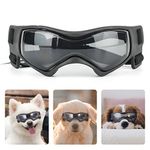 PEDOMUS Dog Goggles Small Dog Sunglasses Medium Adjustable Strap for UV Sunglasses Waterproof Protection for Small Medium Dog (Cool Black)