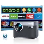 【Built-in Android TV & Auto Focus/Keystone】Projector 4K Supported, TOPTRO Projector with Netflix/Youtube, Fully Sealed Dust-Proof, WiFi 6 Bluetooth, 800ANSI FHD 1080P Smart Projector for Home Cinema