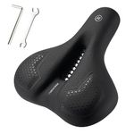 ROCKBROS Comfort Bike Seat - Universally Comfy Gel Bicycle Seat Fits Stationary, Mountain, and Cruiser Bike Saddles - Easy Assembly Tools Included