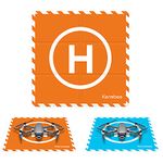 KENOBEE 20" Drone Landing Pad, Fast-Fold Double-Sided Waterproof 50CM Portable Helipad for DJI Mavic 3, Mavic Air 2, Air 2S, Mavic Mini 2, Mavic 2 Pro/Zoom, DJI FPV, Drone Accessories, Orange/Blue