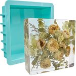 Large Square Silicone Molds for Resin and Soap 8" x 2.5", Deep Cube Epoxy Resin Molds for Flowers & Bouquet Preservation, Resin Art Casting, Wedding, Valentine, Anniversary Gift, Home Decor (Grossy)