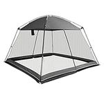 Superrella Screen House 10x10 Ft Square Camping Canopy Tent Sun Shade Gazebo Shelter Perfect for Outdoor Activities, Shale Gray