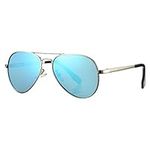 COASION Pilot Polarised Sunglasses for Small Face Mens Womens Juniors Retro Uv400 Protection Vintage Shades