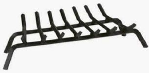 30-Inch Black Wrought Iron Fireplace Grate