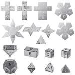 Therwen 9 Pieces Dice Welding Kit Welding Coupons DIY Welding Equipment Mild Steel Triangle Plate for Beginners TIG MIG Gas Arc Stick Welding Training Practice Accessories Tools, 8 Styles (1.5 Inch)