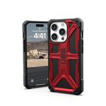 UAG Case Compatible with iPhone 15 Pro Case 6.1" Monarch Crimson Rugged Heavy Duty Military Grade Drop Tested Protective Cover by URBAN ARMOR GEAR