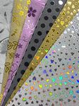 12 x A4 Sheets of Glitter Self Adhesive Glitter Paper Lint Free 80gsm 6 Designs Multi Pack