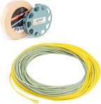 MAXIMUMCATCH Maxcatch Fly Line Weight Forward WF2/3/4/5/6/7/8F 90-100F with 2 Welded Loop Special Design (Moss/Gold, WF3F-90ft)