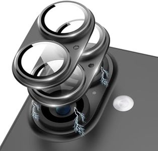 MAHIX TITANIUM Camera Lens Protector For IPHONE 17 / IPHONE 16/16 PLUS (BLACK) UHD 9H Glass, Anti Drop, Scratch Resistant, Case Friendly, Camera Protector, (FIT ALL MODELS)