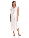 Carole Hochman Women's Tossed Bouquet Long Gown, White, S