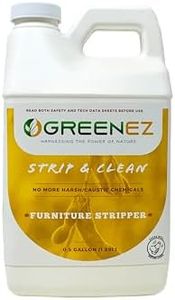 GREENEZ - Furniture Strip & Clean, Non Toxic Paint Remover, No Harsh Fumes, Removes Multiple Layers of Paint & Safe for All Wood Types - Epoxy, Varnish Remover for Wood, Paint Stripper Wood - 1/2 Gal