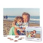 Personalized Custom Puzzles from Photo 300/500/1000 Pieces Jigsaw Puzzles for Adult Teens Kids, Family, Wedding, Graduation, Christmas, Thanksgiving Gifts, w/Plastic Storage Box (Horizontal 500PCS)