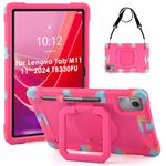 KATUMO Case for Lenovo Tablet M11 TB-330FU 2024 Shockproof Protective Cover 360° Rotatable Stand & Detachable Adjustable Shoulder Strap & Pencil Holder