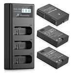 Powerextra 3 x EN-EL14 EN-EL14a Battery & LCD Triple Charger Compatible with Nikon D5600 D5500 D5300 D5200 D5100 D3500 D3400 D3300 D3200 D3100 Df Coolpix P7800 P7700 P7200 P7100 P7000