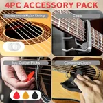 Pyle 4 11 Accessory Kit-Full Set of Replacement Includes 6 Aquila Nylon Strings, Guitar Capo, 3 Pieces ABS Felt Picks, and Cleaning Cloth PRTPGACLS821010