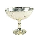 Mercury Glass Compote Dish, Bowl Ce