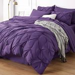 Bedsure Purple Comforter Set Queen 