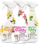 Bin Buddy Spray Variety Pack, Orange & Lemongrass, Frangipani & Citrus, 3 x 500ml, Kills Germs, Bin Freshening, Leaves Your Bin Smelling Great, Suitable for Indoor and Outdoor Bins, Pack of 3