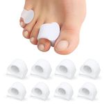 Sumifun Toe Separators for Men & Women– Silicone Toe Spacers for Overlapping Toes, Hammer Toe Straightener, Bunions, Big Toe Alignment