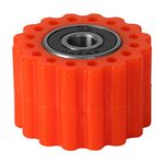 PRO CAKEN Universal 8mm Motorcycle Idler Sprocket, Motorcycle Idler, 8mm Drive Chain Pulley Roller Slider Tensioner Wheel Guide for Pit Dirt Mini Bike Motorcycle ATV Motorcycle-Orange