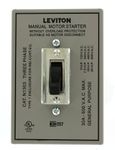 Leviton N1303-DS 30 Amp, 600 Volt, Toggle Three-Pole AC Motor Starter, Suitable as Motor Disconnect, in Type 1 Metal Enclosure, Industrial Grade, Grounded, Gray