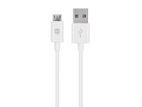 Monoprice USB-A to Micro B Cable - 6 Feet - White, Polycarbonate Connector Heads, 2.4A, 22/30AWG - Select Series