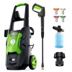 Electric Pressure Washer,4500PSI 2.8 GPM Max Power Washers Electric Powered with Foam Cannon 36FT Total Long High Pressure Washer for Cars, Fences, Patios, Decks, Patios and Driveway Powerwasher