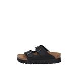 Birkenstock Womens Arizona Pap Flex Platform Slides Sandals Black 7 UK