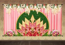 Sukalpa Baby Shower & Pooja Decoration Curtain Fabric Backdrop Decoration, Size 8x5,Pack of 1(Background Decoration Cloth) (SC-566 Baby Shower)