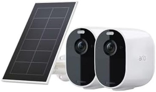 Arlo Essential 1080p Wireless 2X Security Cameras with 1x Solar Panel, Water Proof, Color Night Vision - VMK2230-100NAS