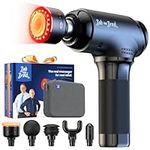 BOB AND BRAD T2 Ultra Massage Gun with Heat and Red LED Therapy, Professional Massager Gun Deep Tissue for Athletes, Portable Electric Massagers for Muscle Recovery, Gifts for Men Women