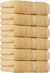 Utopia Towels Premium Beige Hand Towels - 100% Combed Ring Spun Cotton, Ultra Soft and Highly Absorbent, Extra Large, Hotel & Spa Quality Hand Towels (6-Pack)