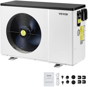 VEVOR Elektrische Pool-Wärmepumpe, 1,48–7,11 kW Heizleistung, energiesparende Poolheizungen mit Variabler Frequenz für 15–30 m³ Aufstellpools, Heiz- und Kühlpool-Warmwasserbereiter