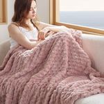 Bedsure Cozy Throw Blanket for Women - Pink Soft Throw Blankets for Couch, Cute Small Fleece Blanket for Girls Gift, 50x60 Inches